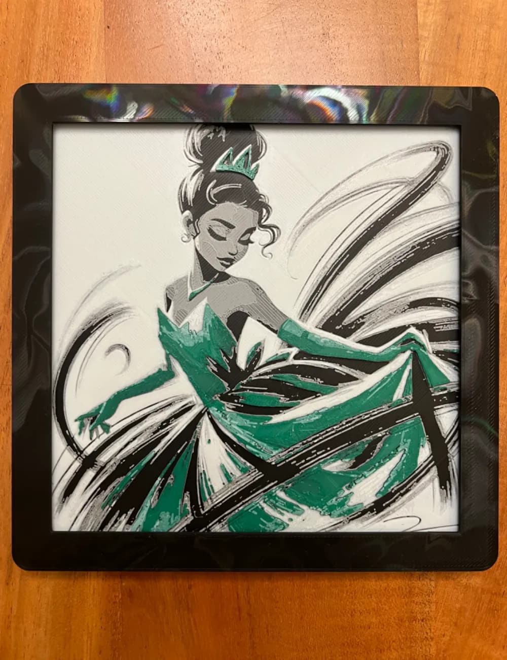 HueForge model: Princess Tiana by JustBe 3D Printing