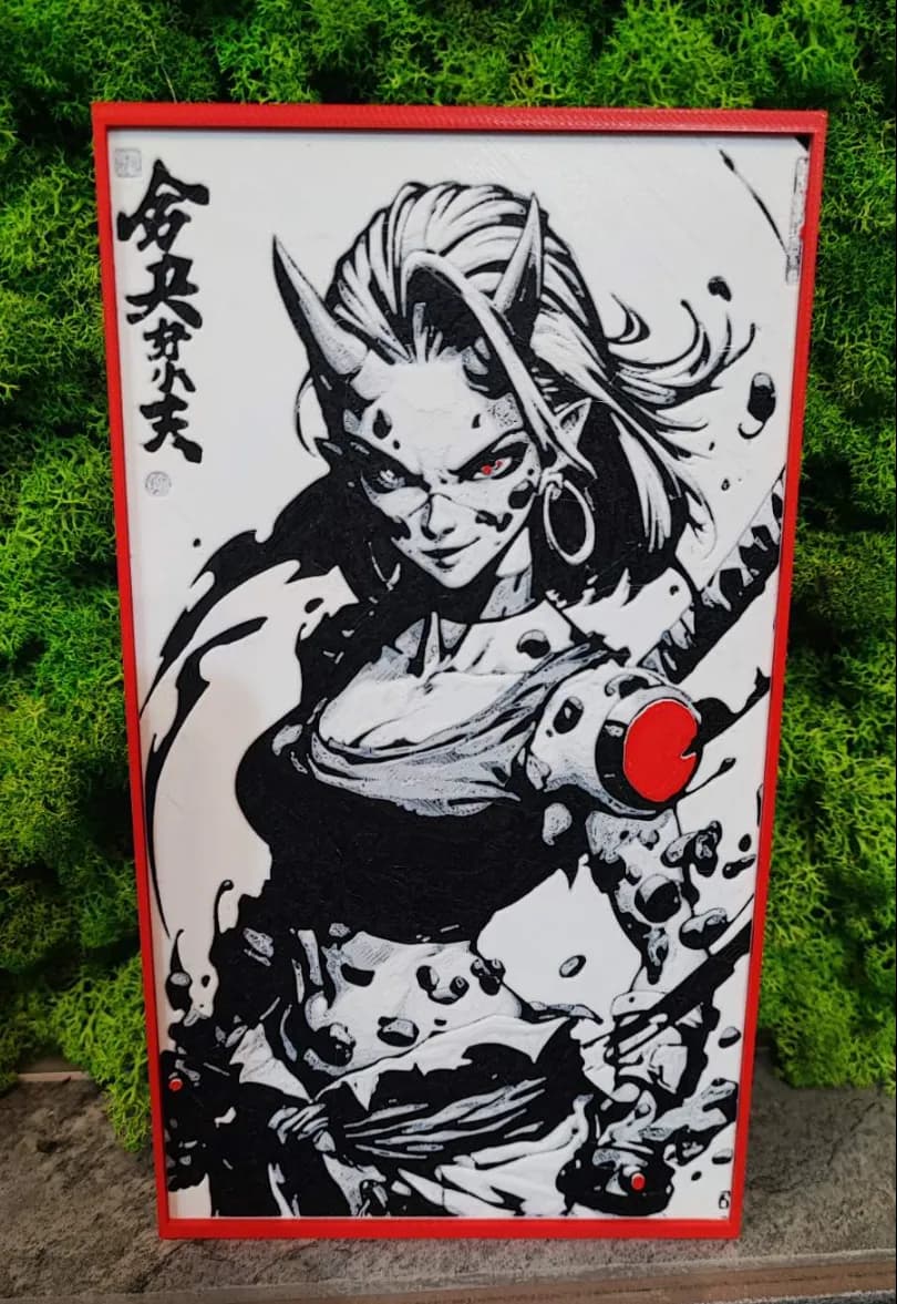 Android 18 by Garuda3D HueForge model: Android 18 by Garuda3D