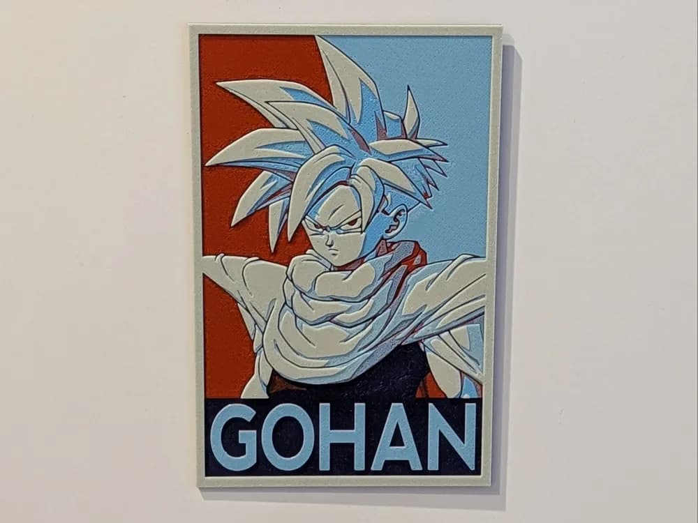 Gohan Pop Art Hueforge by suaimondi HueForge model: Gohan Pop Art Hueforge by suaimondi