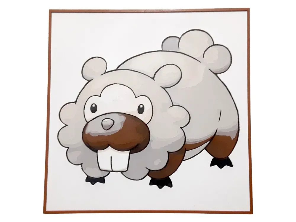 HueForge model: Bidoof Pokemon Hueforge Bibarel Beaver Brown by Elsie Moonshadow