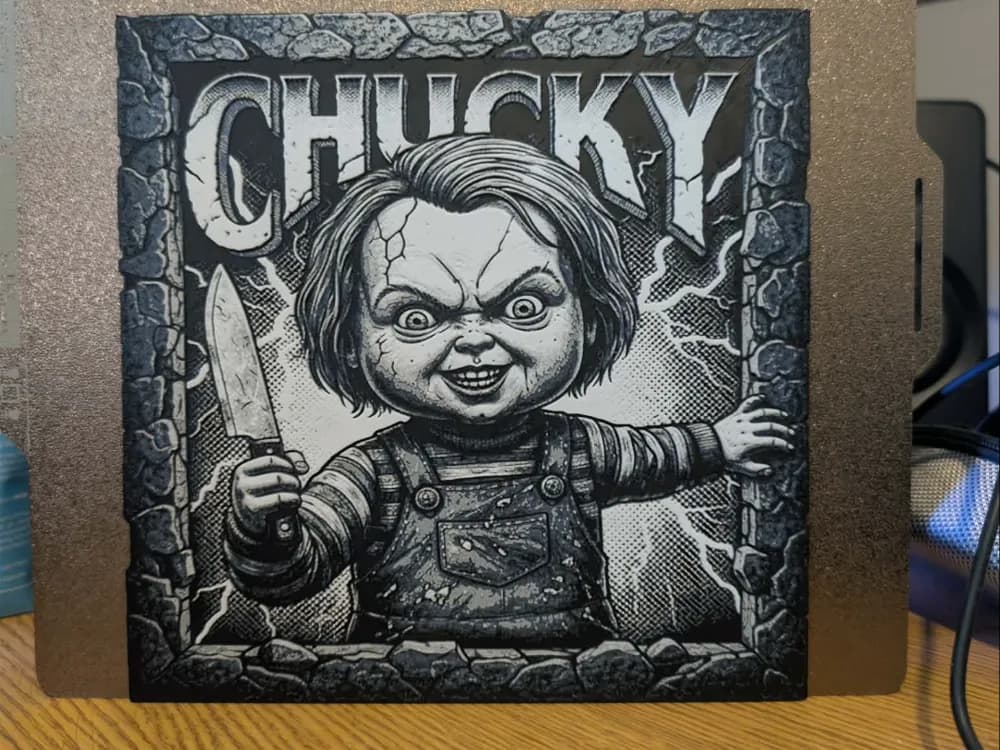Chucky - slate style horror - Hueforge Chucky - slate style horror - Hueforge