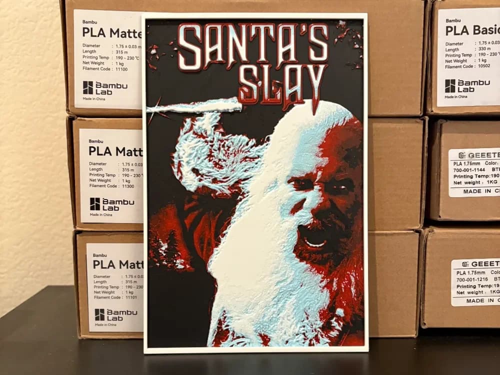 Santa's Slay Hueforge by Estiv HueForge model: Santa's Slay Hueforge by Estiv