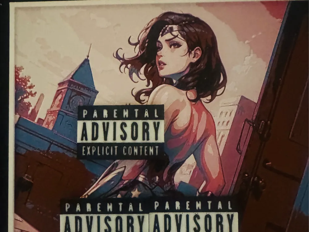 (NFSW) Wonder Woman in the street by World of Glt 3d HueForge model: (NFSW) Wonder Woman in the street by World of Glt 3d