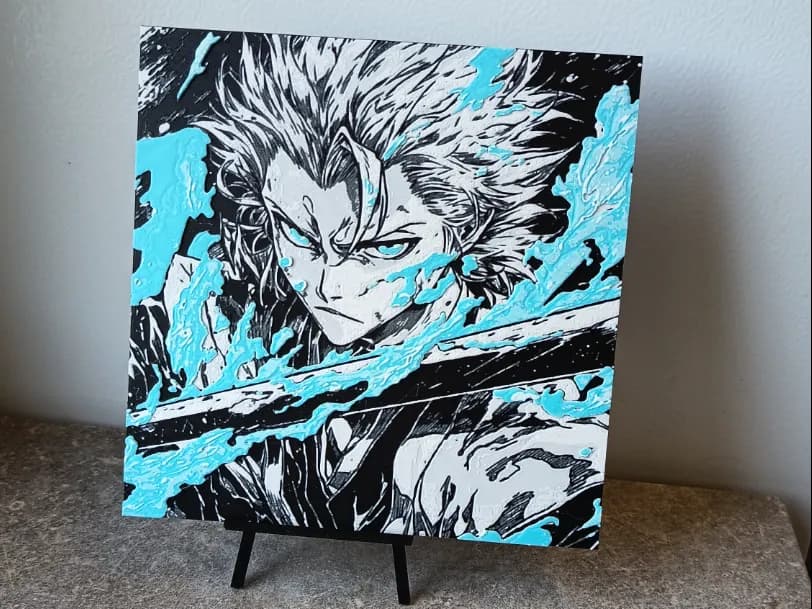 Bleach Hitsugaya Hueforge by 3DNesy HueForge model: Bleach Hitsugaya Hueforge by 3DNesy