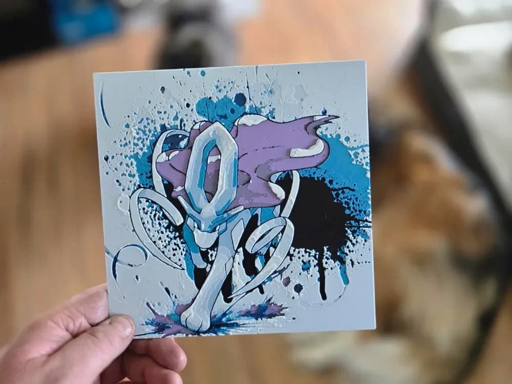Graffiti Suicune Hueforge by 3Ree Printing HueForge model: Graffiti Suicune Hueforge by 3Ree Printing