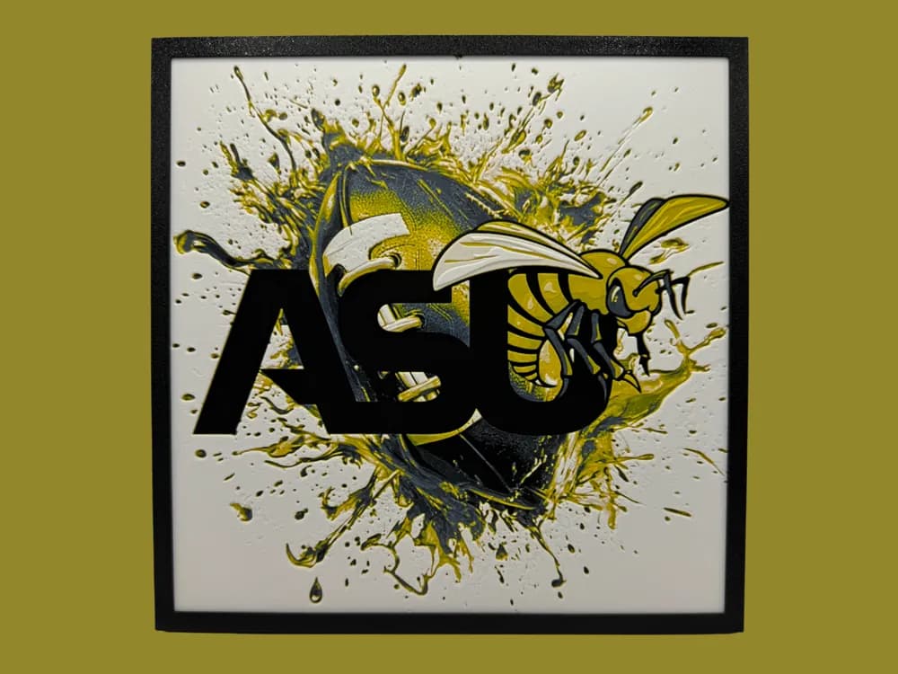 Alabama State University - NCAA Hueforge by Canadian Gamer HueForge model: Alabama State University - NCAA Hueforge by Canadian Gamer