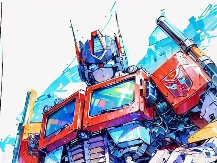 Optimus Prime Hueforge by 3D Gallery Realm HueForge model: Optimus Prime Hueforge by 3D Gallery Realm