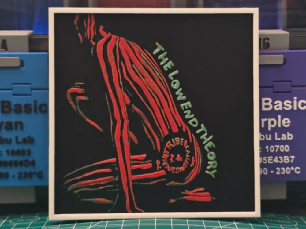 A Tribe Called Quest "The Low End Theory" Album by Lumpy3D HueForge model: A Tribe Called Quest "The Low End Theory" Album by Lumpy3D