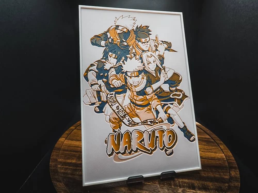 Naruto (Series Poster - HueForge) by HugheCraft HueForge model: Naruto (Series Poster - HueForge) by HugheCraft