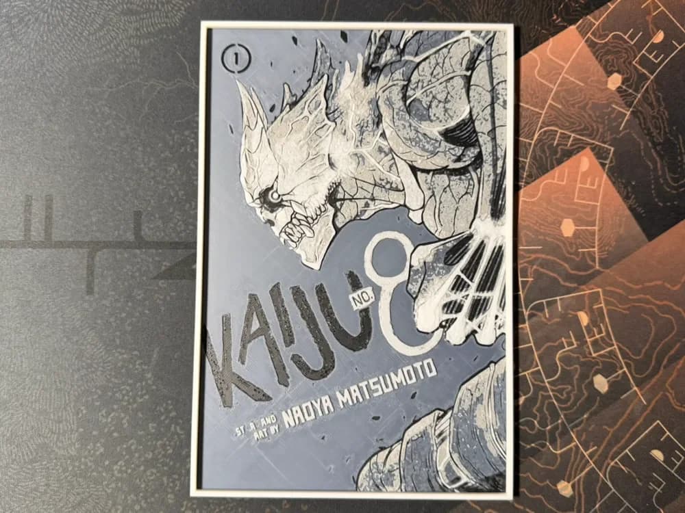 Kaiju No. 8 - Manga Vol 1 by ZorPrime7 HueForge model: Kaiju No. 8 - Manga Vol 1 by ZorPrime7