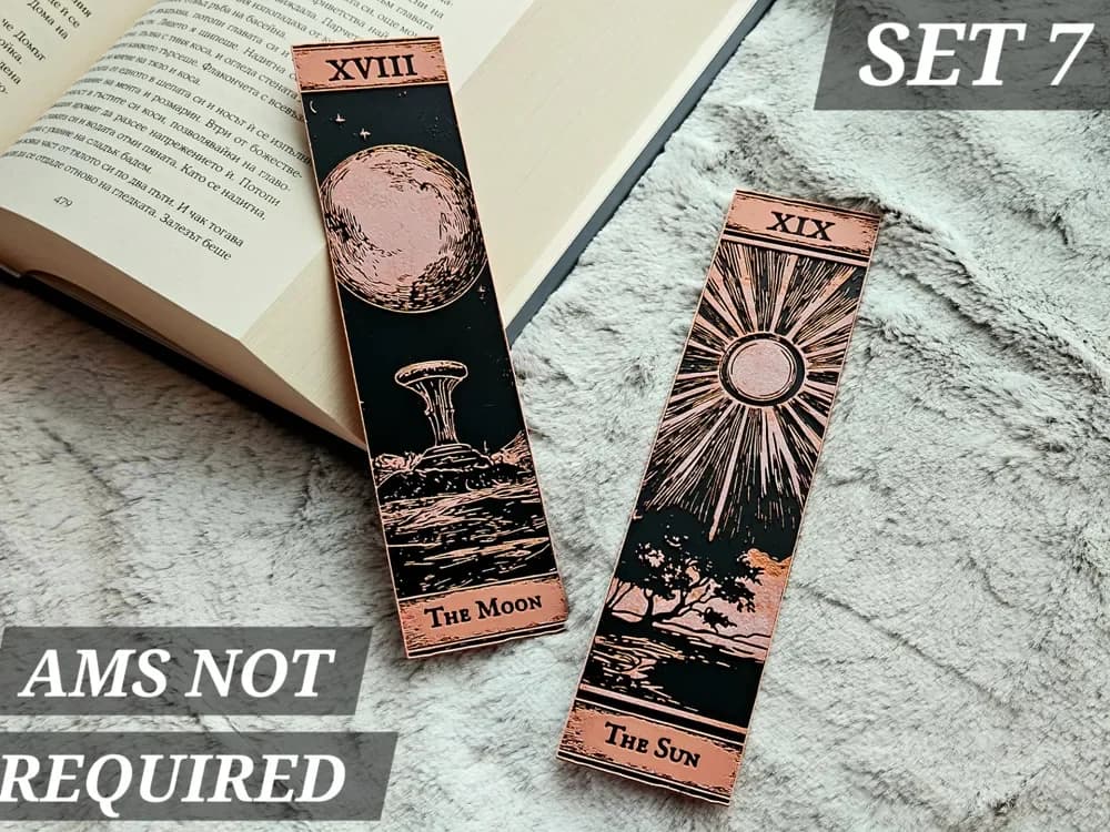 Tarot Bookmarks - (Set 7 Major Arcana) by C3D HueForge model: Tarot Bookmarks - (Set 7 Major Arcana) by C3D