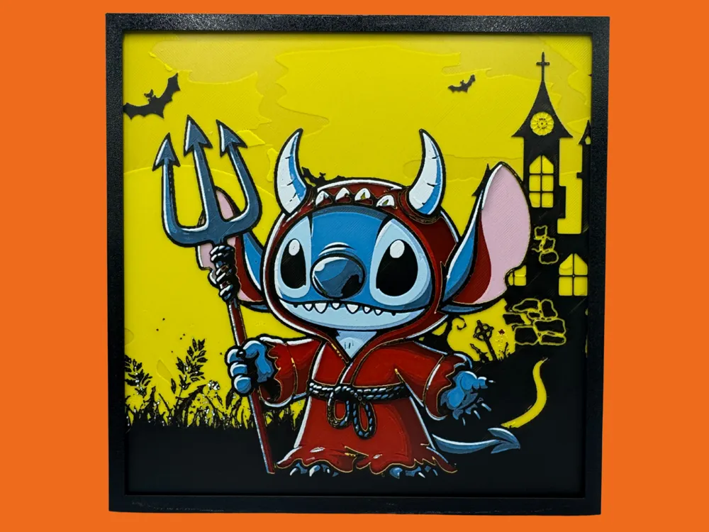 Stitch - Halloween Costume - Devil by Canadian Gamer HueForge model: Stitch - Halloween Costume - Devil by Canadian Gamer
