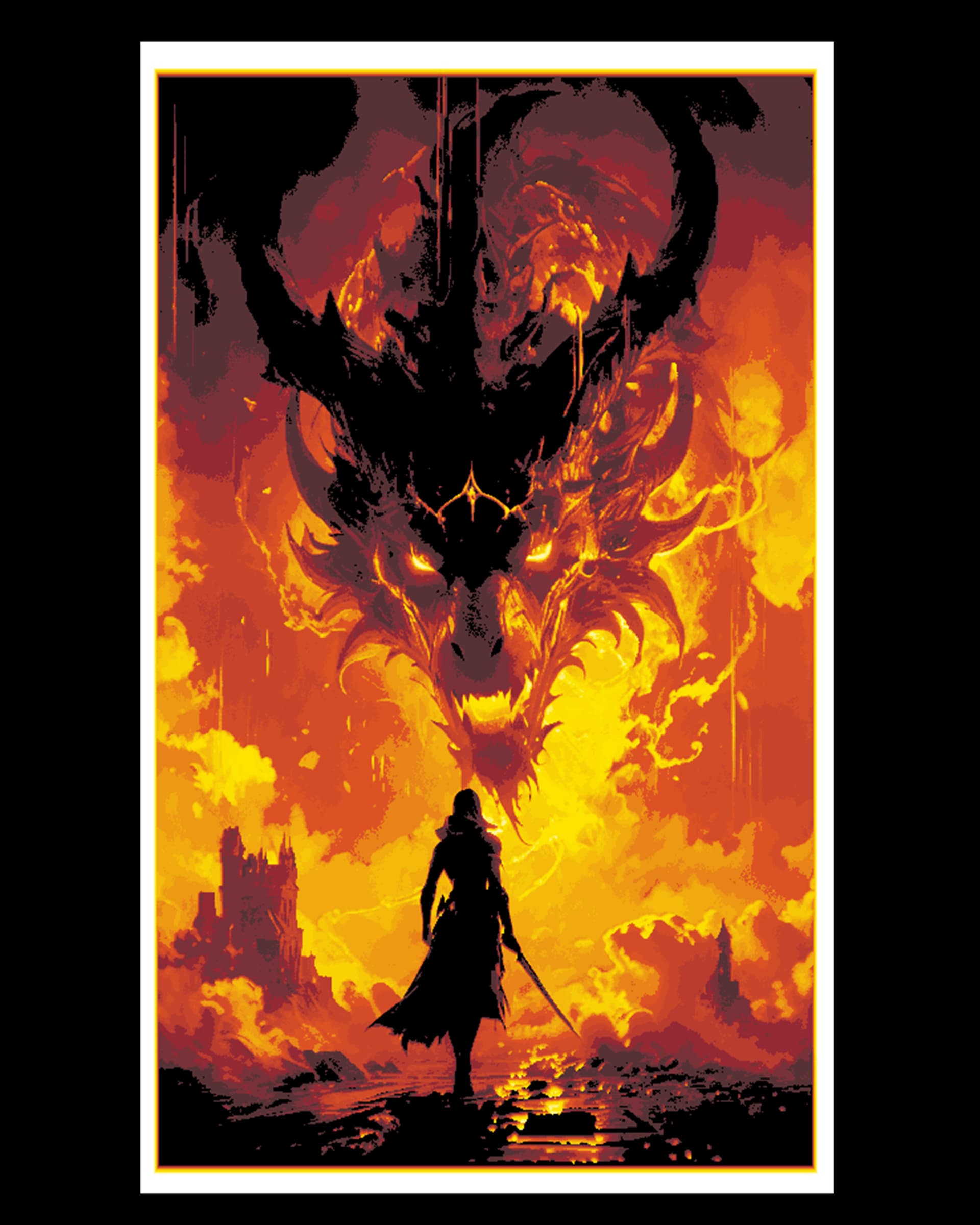 Face to Face - The Dragon and the Warrior, Friends or Foes? - Wall art by BooneCo3d HueForge model: Face to Face - The Dragon and the Warrior, Friends or Foes? - Wall art by BooneCo3d