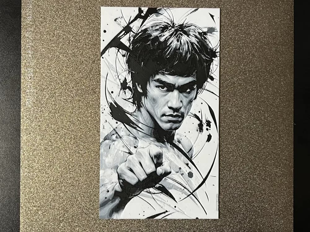 HueForge model: Bruce Lee Black and White Hueforge by FantasyZ