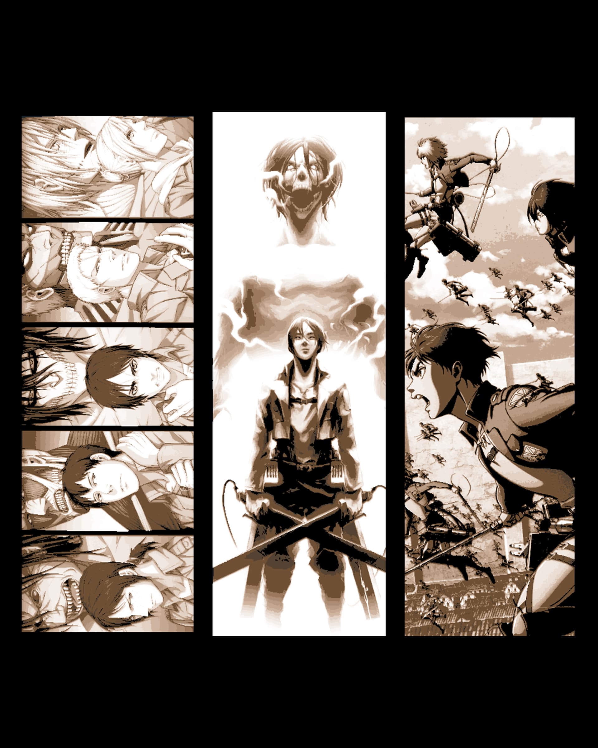Fan Art Manga Special - Attack on Titan set of Bookmarks by BooneCo3d HueForge model: Fan Art Manga Special - Attack on Titan set of Bookmarks by BooneCo3d