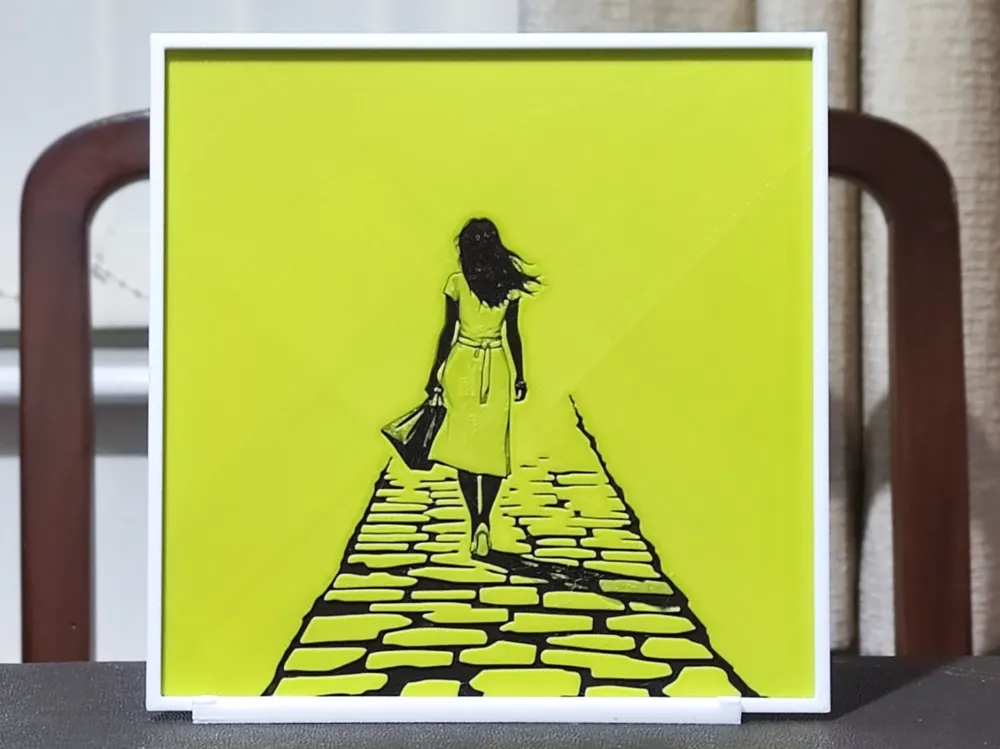 Follow The Yellow Brick Road - HueForge 3 Color by BoDad HueForge model: Follow The Yellow Brick Road - HueForge 3 Color by BoDad