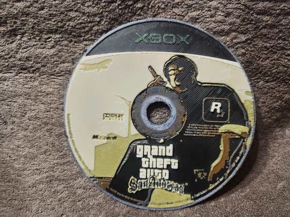 Grand Theft Auto San Andreas Xbox – HueForge by keko HueForge model: Grand Theft Auto San Andreas Xbox – HueForge by keko