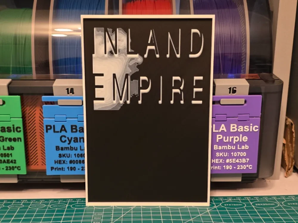 Inland Empire Movie Poster - Hueforge Art by Lumpy3D HueForge model: Inland Empire Movie Poster - Hueforge Art by Lumpy3D