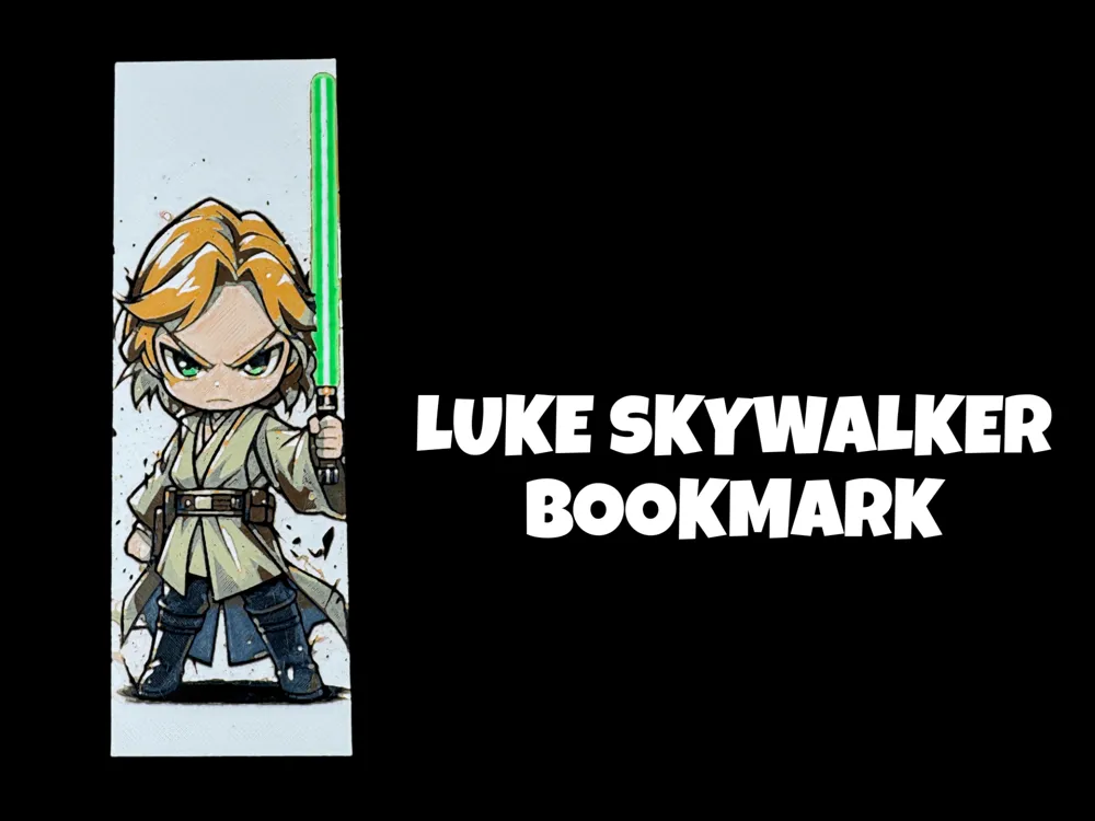 HueForge model: Luke Skywalker - Bookmark by Canadian Gamer