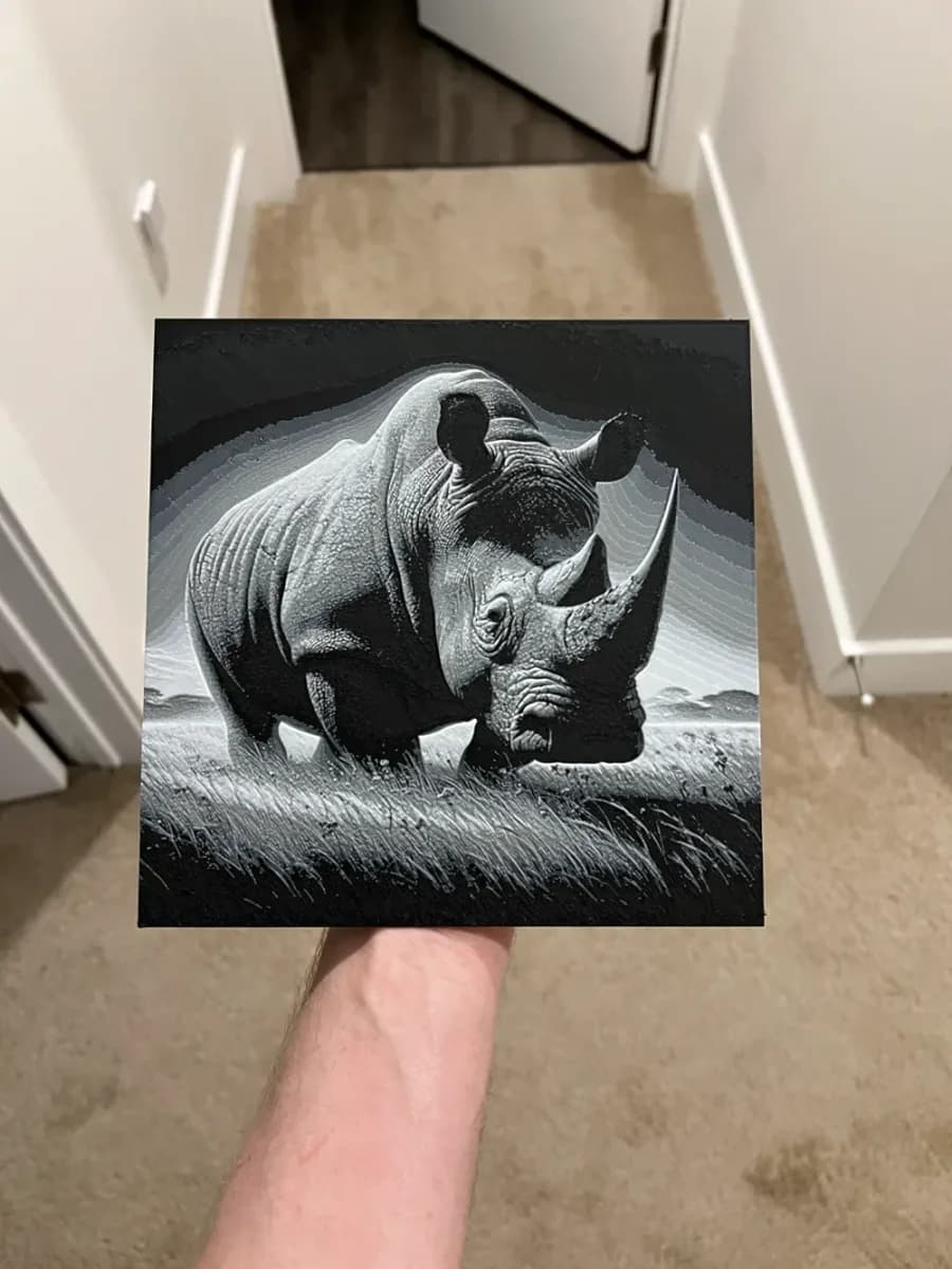 Rhino Art Hueforge Rhino Art Hueforge