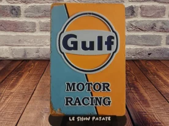 Plaque vintage Gulf Hueforge by leshowpatate HueForge model: Plaque vintage Gulf Hueforge by leshowpatate