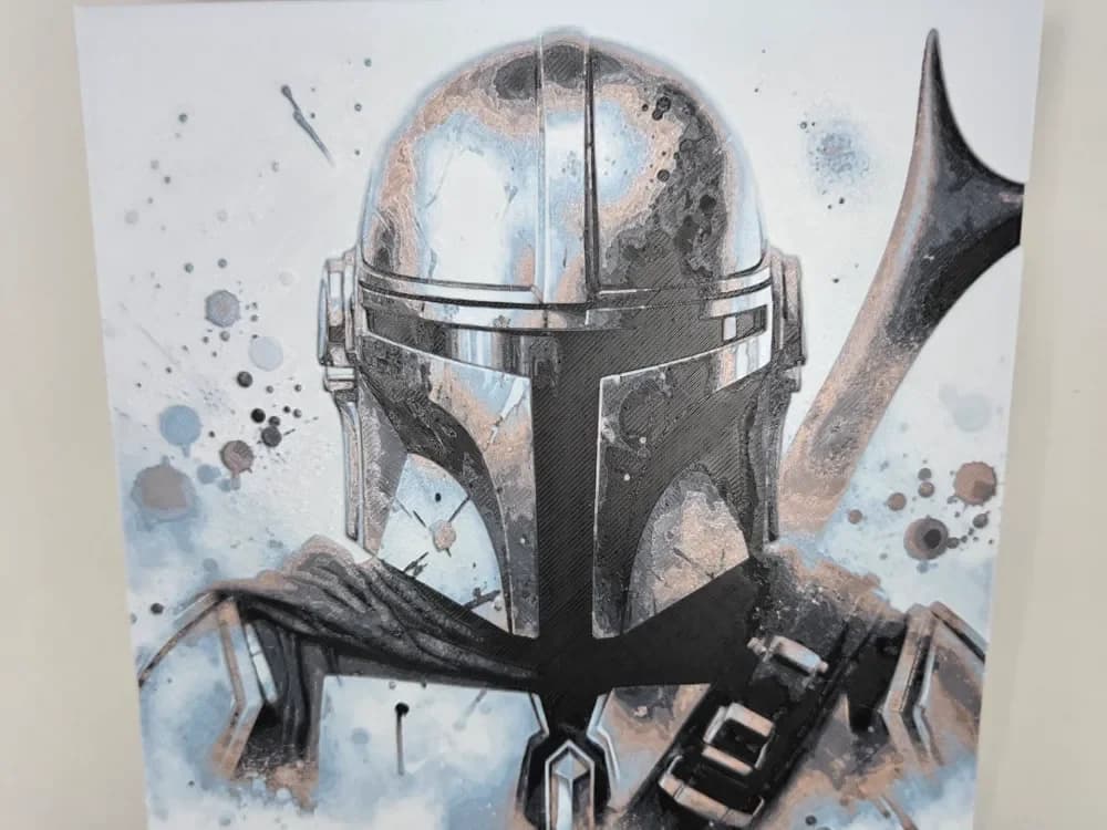 Graffiti Mandalorian Hueforge by 3Ree Printing HueForge model: Graffiti Mandalorian Hueforge by 3Ree Printing