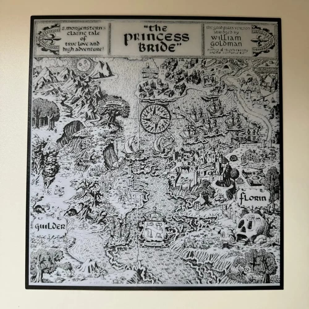 Map from the Princess Bride - Hueforge Print by cyanidesugar HueForge model: Map from the Princess Bride - Hueforge Print by cyanidesugar