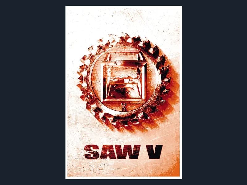 Saw V (Movie Poster - HueForge) by HugheCraft HueForge model: Saw V (Movie Poster - HueForge) by HugheCraft