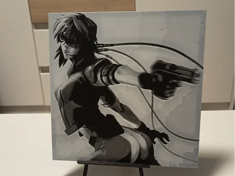 Ghost in the Shell GITS Anime Hueforge by 3DNesy HueForge model: Ghost in the Shell GITS Anime Hueforge by 3DNesy