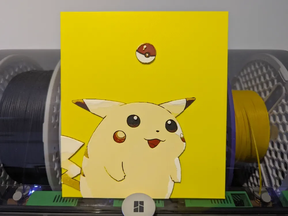 Pikachu Hueforge - Pokemon by Razel HueForge model: Pikachu Hueforge - Pokemon by Razel