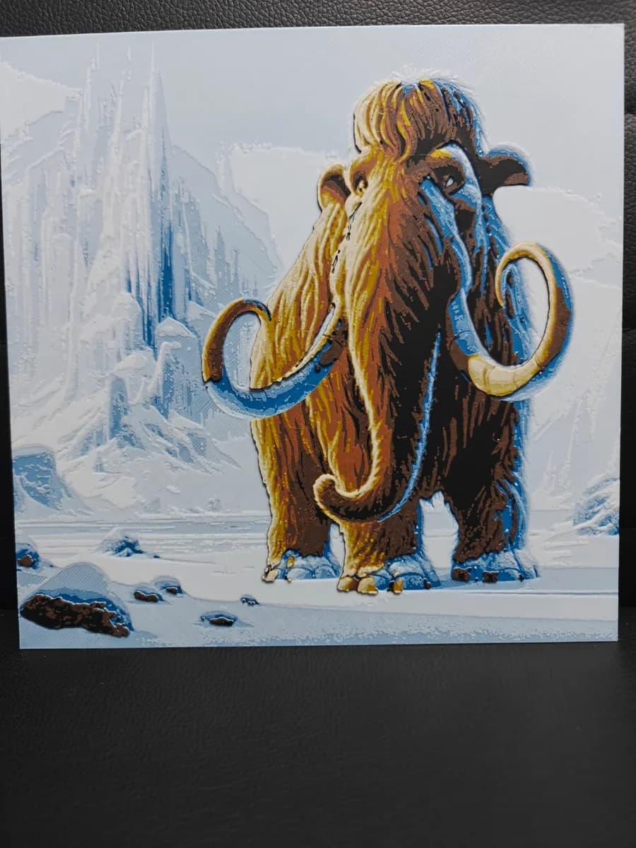 Manny the Mammoth Ice Age by TheHueforgeLady HueForge model: Manny the Mammoth Ice Age by TheHueforgeLady