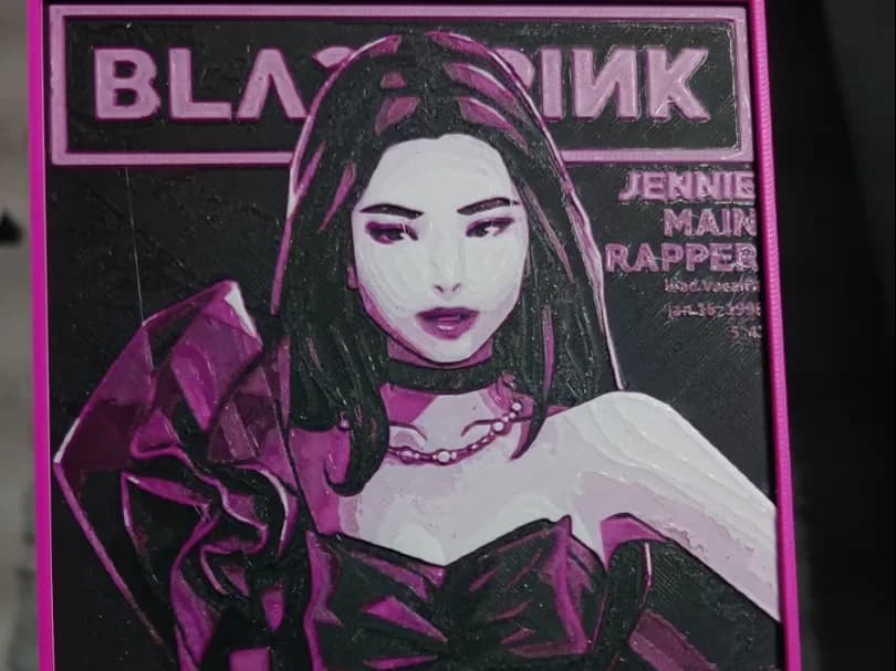 Jennie Blackpink by Garuda3D HueForge model: Jennie Blackpink by Garuda3D