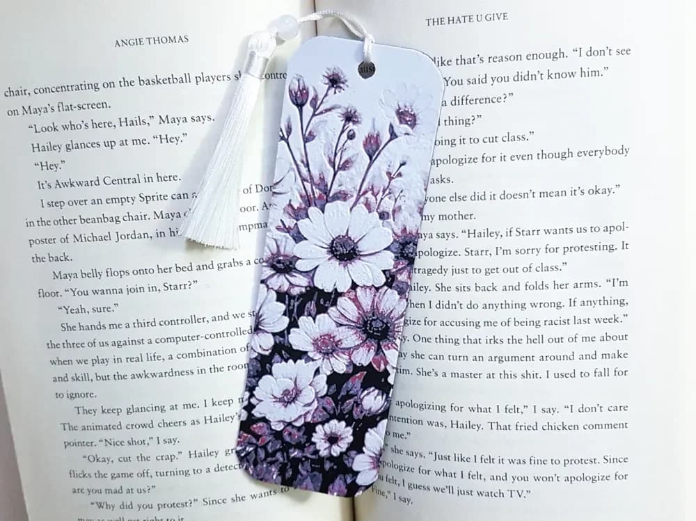 Floral Bookmark, Hueforge Floral Bookmark, Hueforge