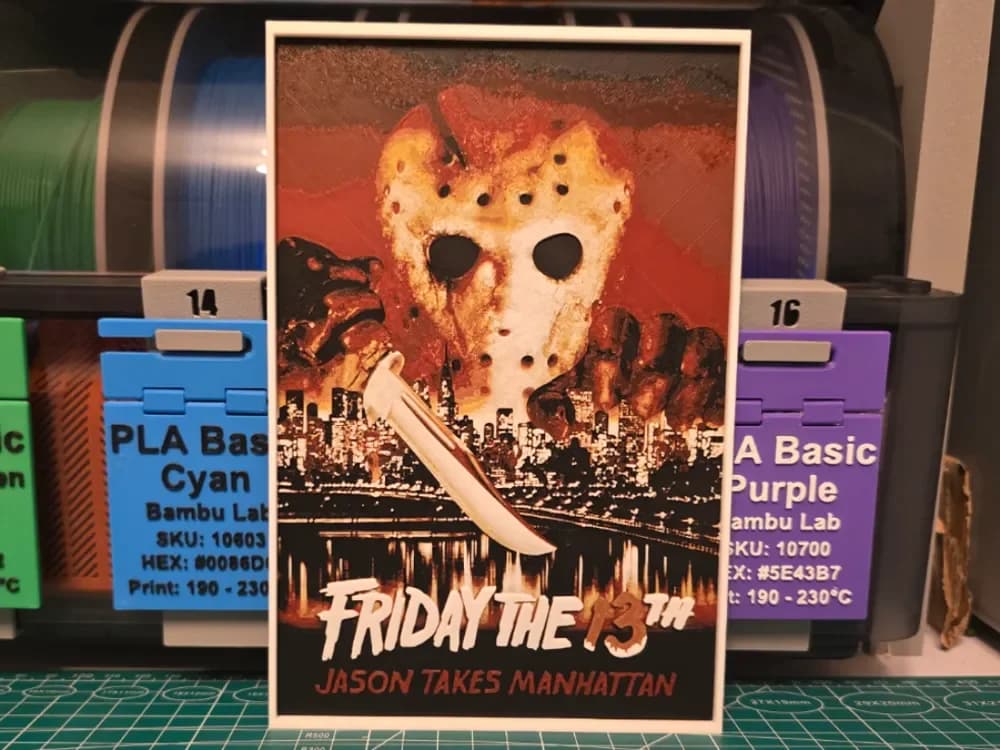Friday the 13th Part VIII: Jason Takes Manhattan by Lumpy3D HueForge model: Friday the 13th Part VIII: Jason Takes Manhattan by Lumpy3D