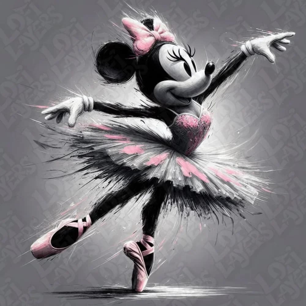 Minnie Mouse Ballerina Hueforge by LoFi Layers HueForge model: Minnie Mouse Ballerina Hueforge by LoFi Layers