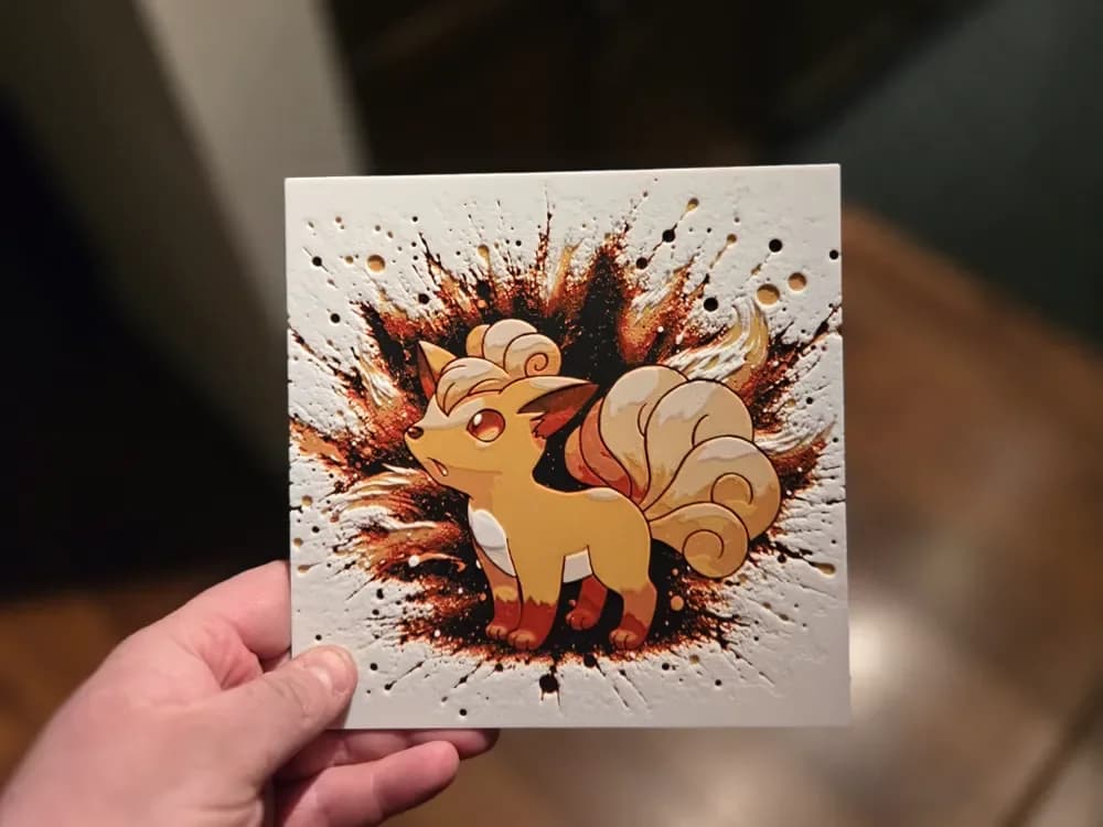 Graffiti Vulpix Hueforge by 3Ree Printing HueForge model: Graffiti Vulpix Hueforge by 3Ree Printing