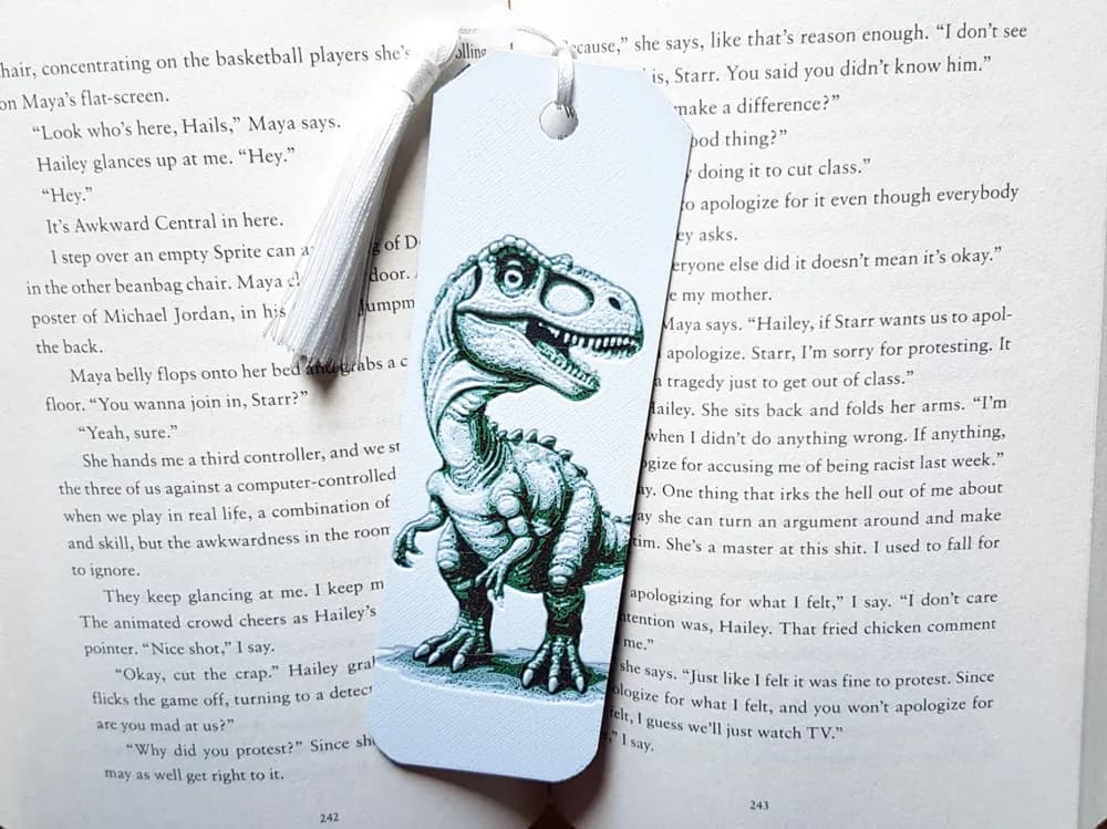 Bookmark, Dinosaur, Green Dino by Dame Jo HueForge model: Bookmark, Dinosaur, Green Dino by Dame Jo