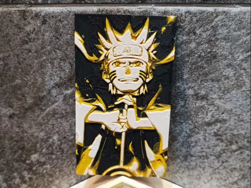 Naruto cards/ Stickers by Garuda3D HueForge model: Naruto cards/ Stickers by Garuda3D