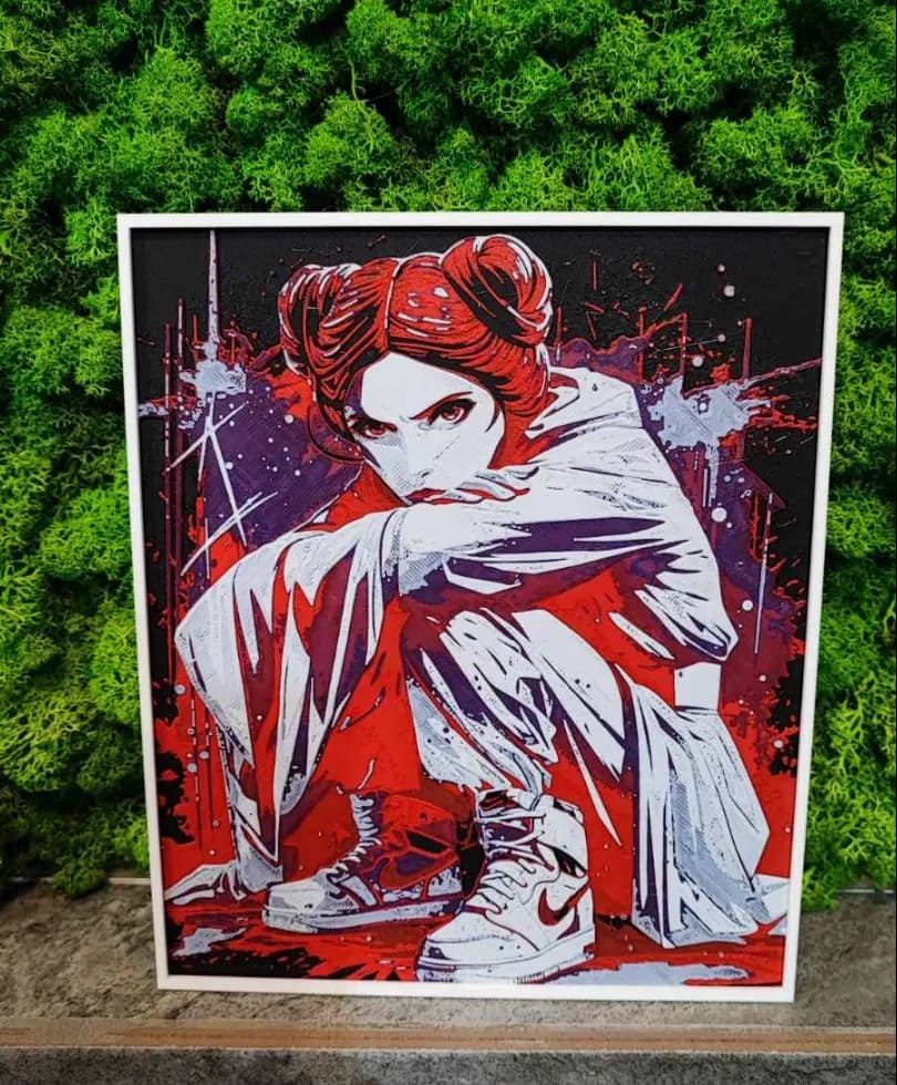 Princess Leia -Nike by Garuda3D HueForge model: Princess Leia -Nike by Garuda3D