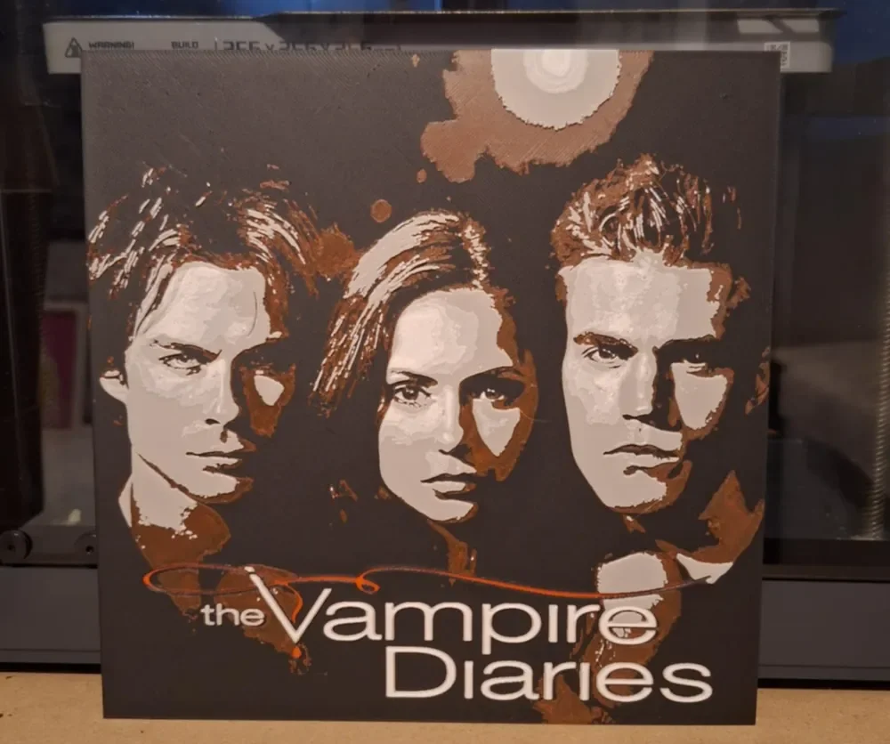 The Vampire Diaries - Hueforge - 4 colours by 3dGlow HueForge model: The Vampire Diaries - Hueforge - 4 colours by 3dGlow