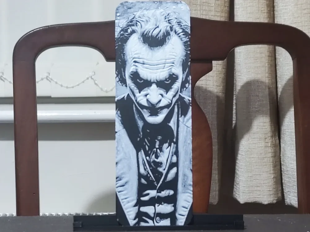 The Joker Bookmark - 2 Color by BoDad HueForge model: The Joker Bookmark - 2 Color by BoDad