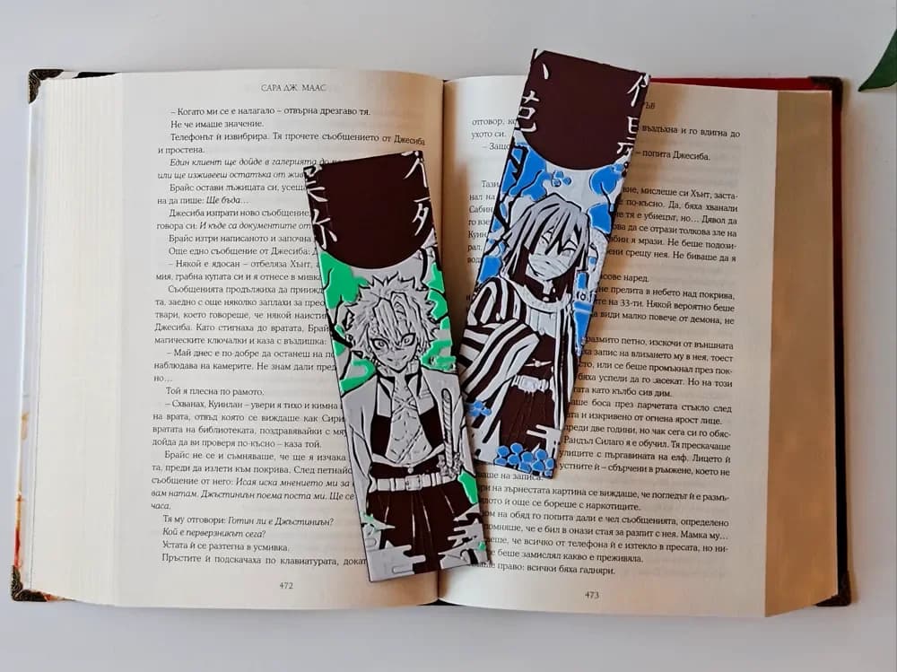 Obanai & Sanemi - Demon Slayer Bookmarks Set 6/8 by C3D HueForge model: Obanai & Sanemi - Demon Slayer Bookmarks Set 6/8 by C3D