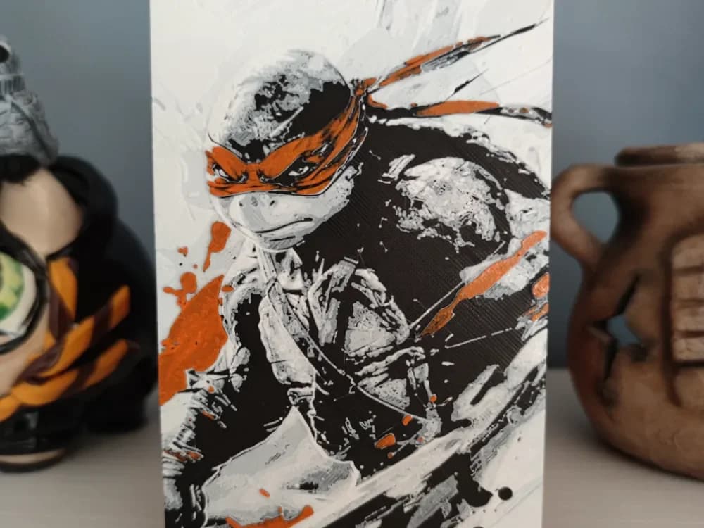 Hueforge Michelangelo tmnt by Litolunar HueForge model: Hueforge Michelangelo tmnt by Litolunar