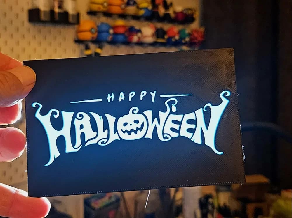 Halloween see-trough letters by Mano's 3d_Art HueForge model: Halloween see-trough letters by Mano's 3d_Art