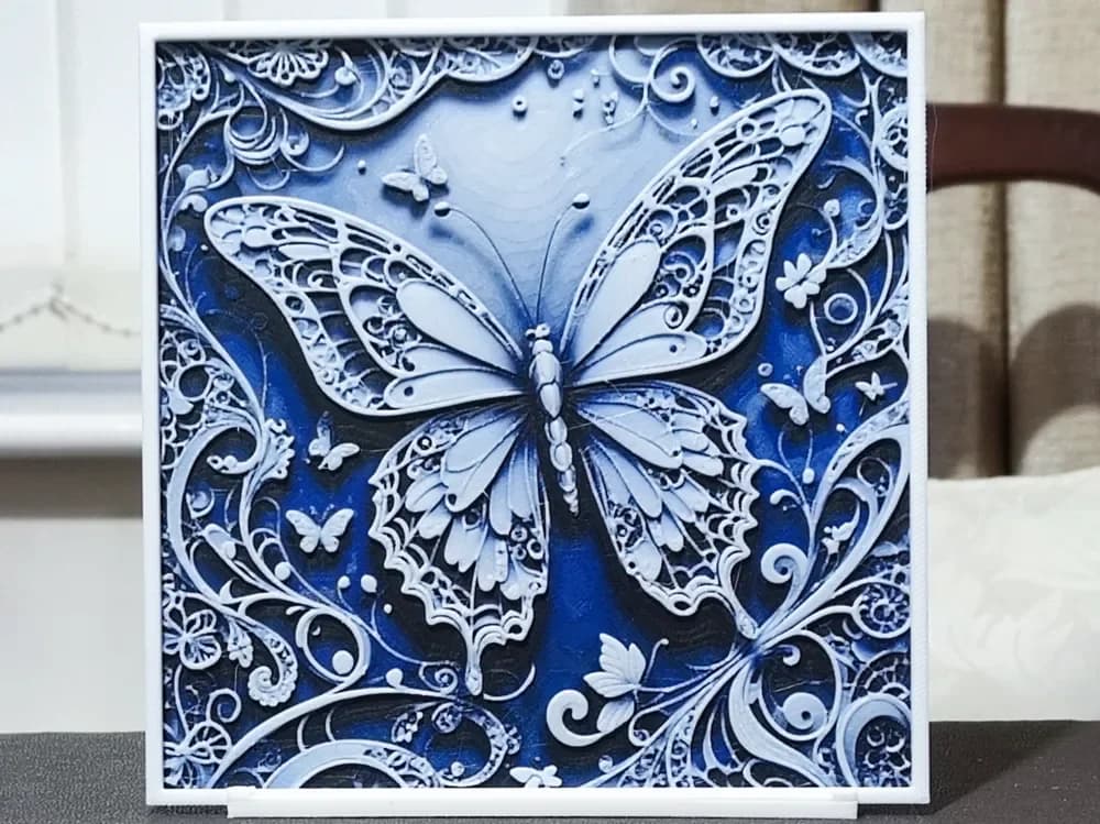 Paperart Butterfly - HueForge 3 Color by BoDad HueForge model: Paperart Butterfly - HueForge 3 Color by BoDad