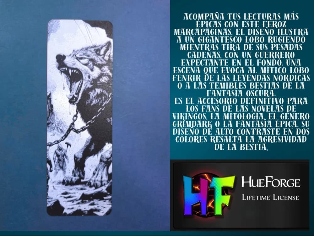Bookmark Giant Wolf (Fenrir) by FYTY112 HueForge model: Bookmark Giant Wolf (Fenrir) by FYTY112