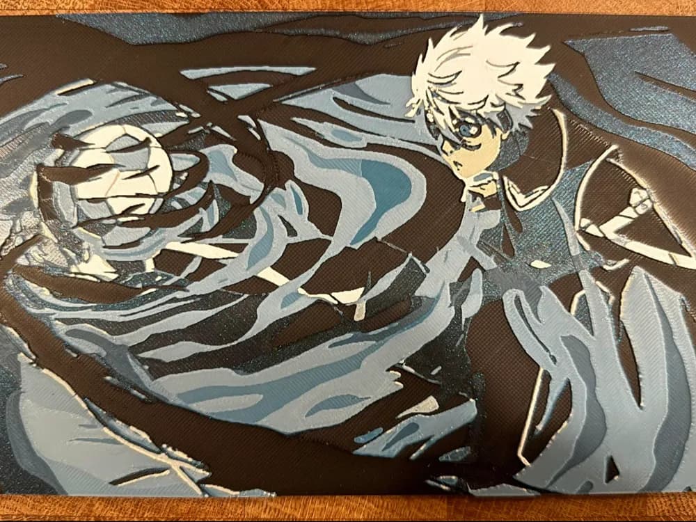 Blue Lock Nagi by Pretty Okay Prints HueForge model: Blue Lock Nagi by Pretty Okay Prints