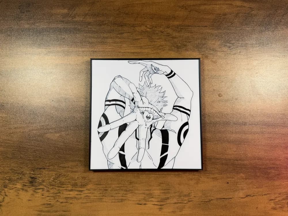 HueForge model: Sukuna | Minimalist Line-Work HueForge Poster by 3D Prints By Vic