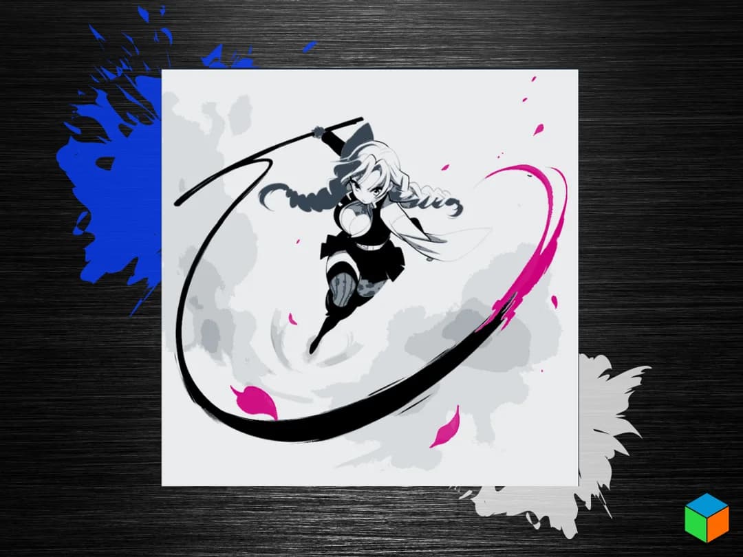 The Love Hashira in 4 Filaments — This Week's Bonus Poster by 3D Prints By Vic HueForge model: The Love Hashira in 4 Filaments — This Week's Bonus Poster by 3D Prints By Vic