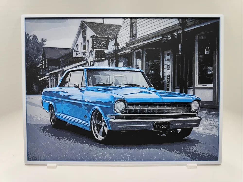 Chevrolet Chevy II Nova - Hueforge by BeaN HueForge model: Chevrolet Chevy II Nova - Hueforge by BeaN